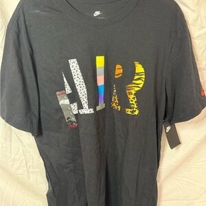 Nike Men's Black Multicolor Graphic Tee